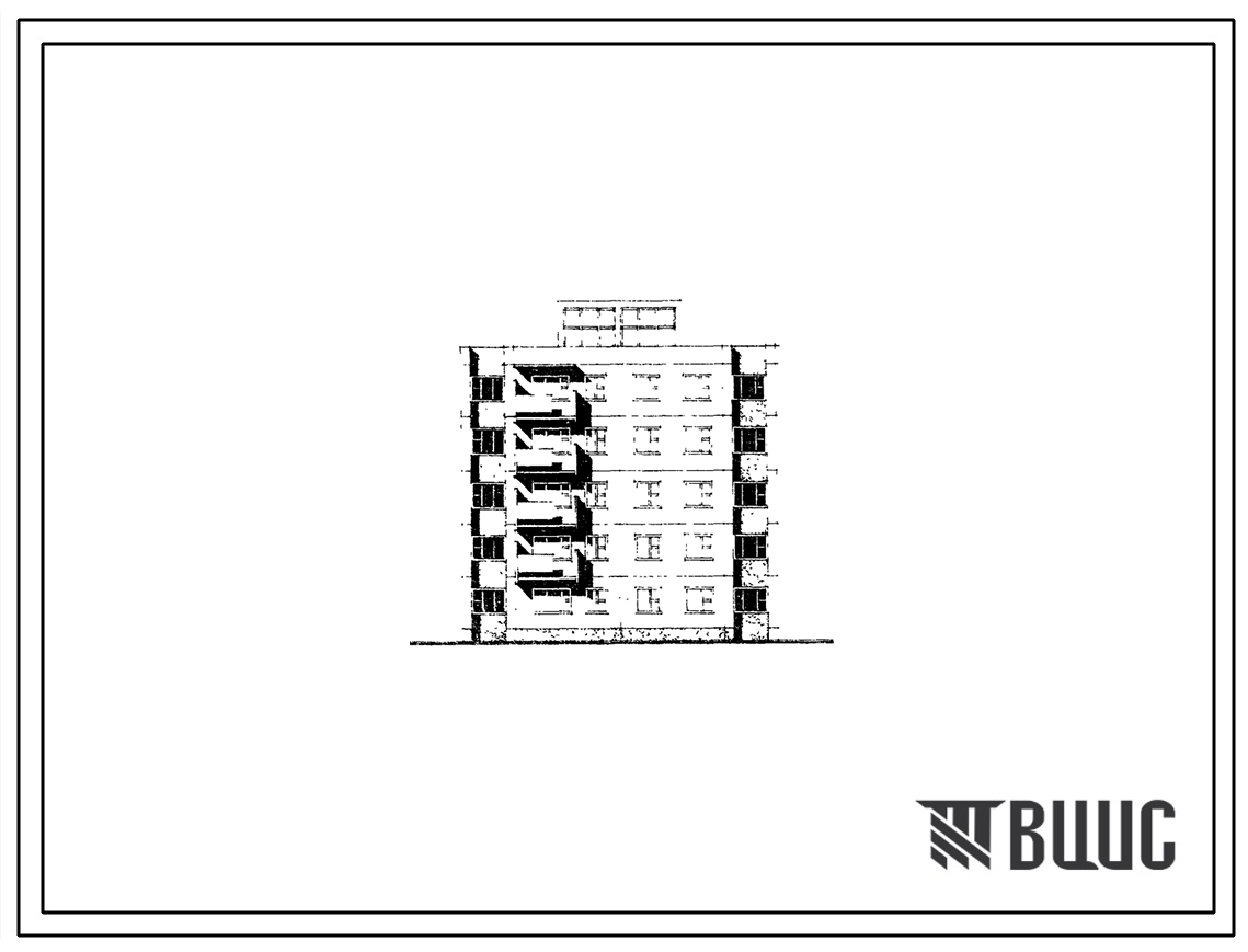 Типовой проект 72-016с/1 Блок-секция пятиэтажная 15 квартирная рядовая левая для Тувинской АССР (однокомнатных 1А-1; трехкомнатных 3Б-14).