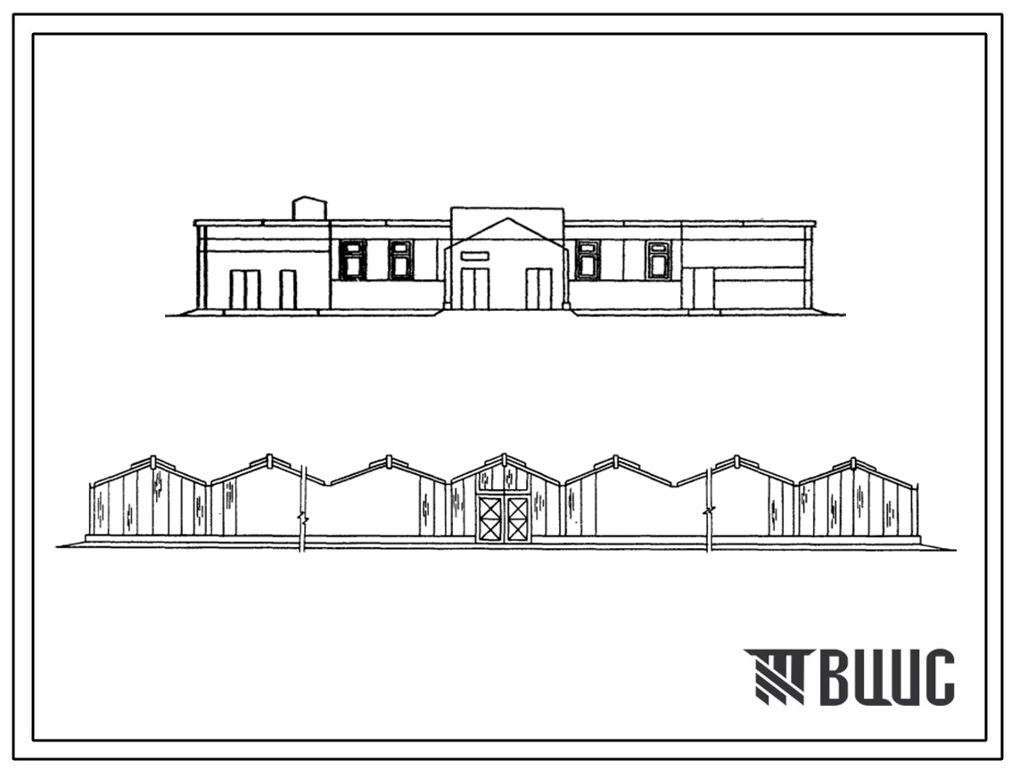 Типовой проект 810-1-9.84 Репродукционная блочная теплица площадью 2000 м2.