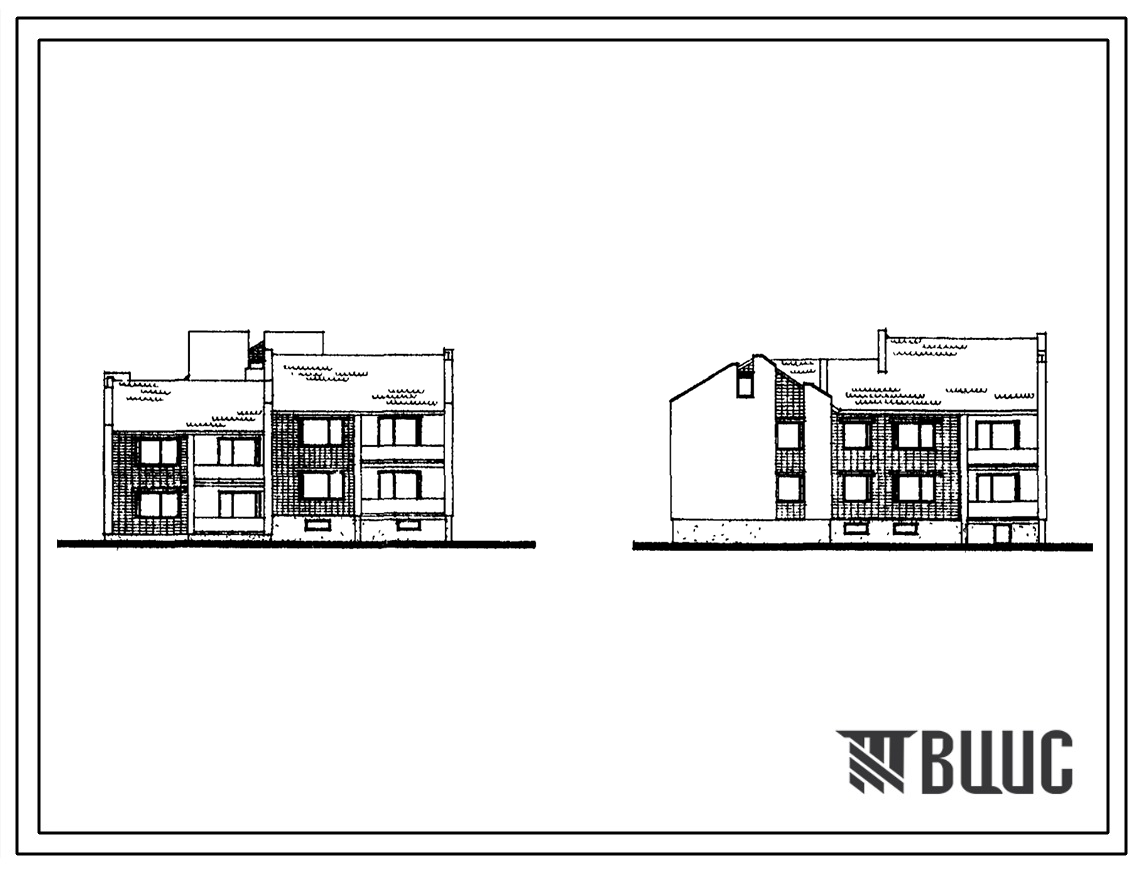 Типовой проект 114-22-59/1 Двухэтажный дом на 6 квартир (двухкомнатных 2Б-2, трехкомнатных 3Б-2, четырехкомнатных 4Б-2). Для строительства во 2В климатическом подрайоне Литовской ССР