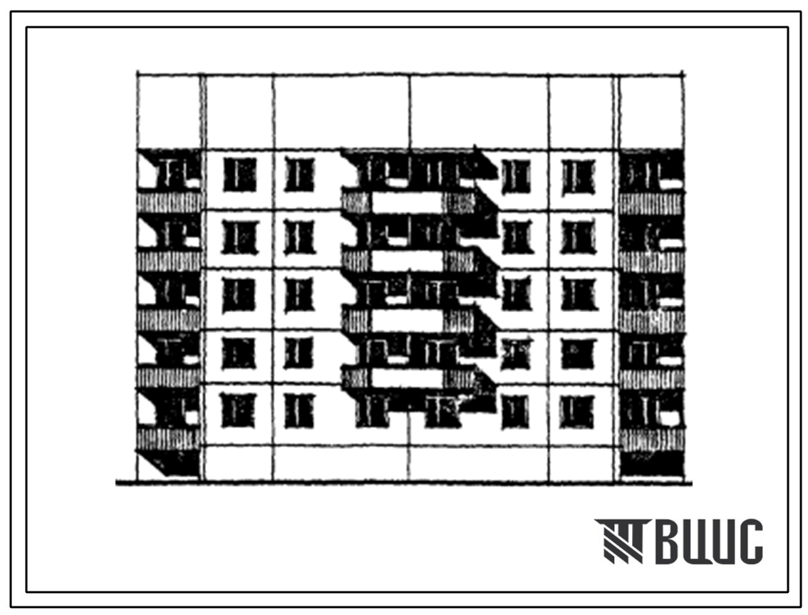 Типовой проект 108-050.13.87 Блок-секция 5-этажная 20-квартирная рядовая 2.2.3.3. Для строительства в Ленинградской области.