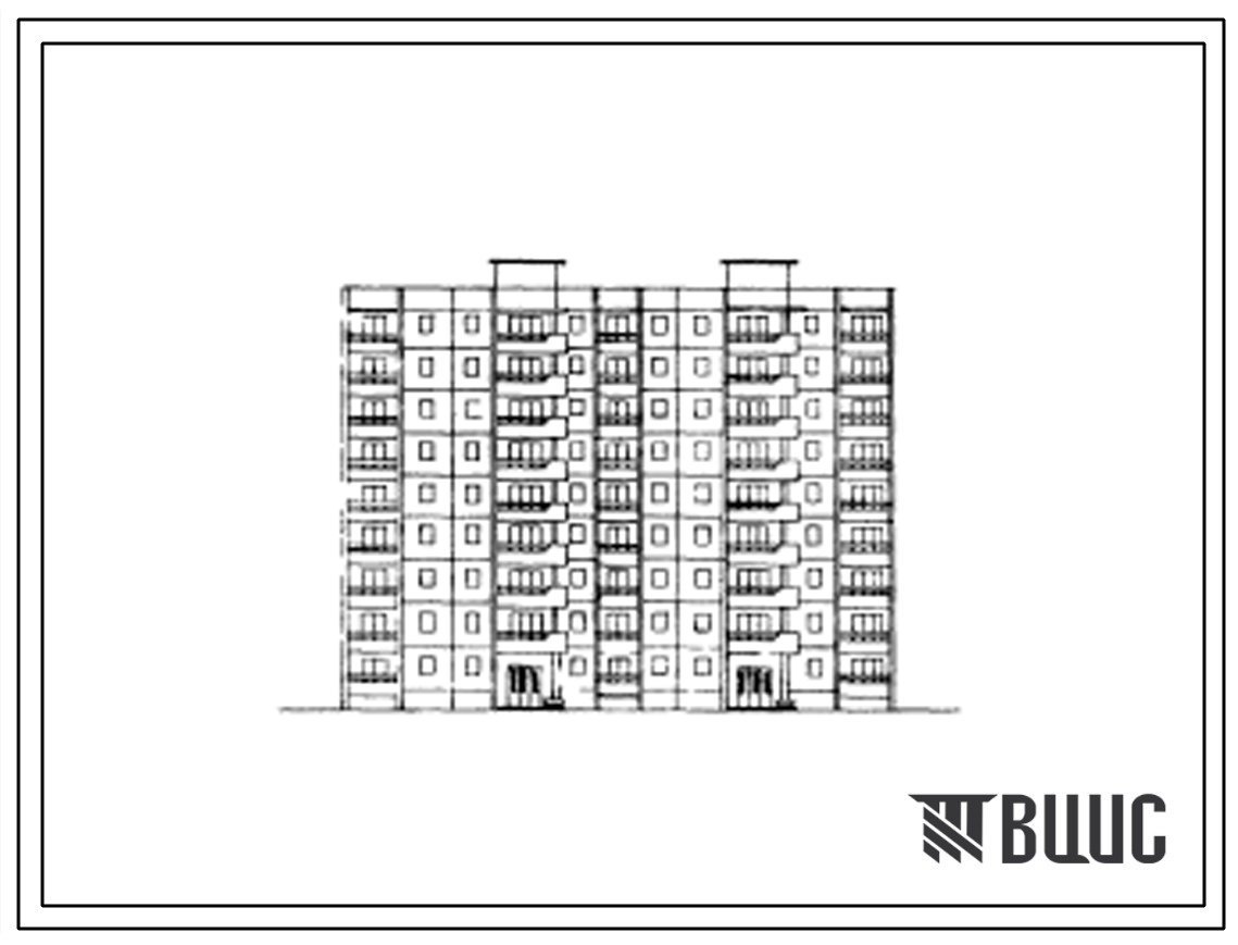 Типовой проект 153-04с Девятиэтажная блок-секция обратная на 53 квартиры (однокомнатных 1Б-17, двухкомнатных 2А-1, трехкомнатных 3А-18, четырехкомнатных 4Б-17) со стенами из монолитного железобетона. Для строительства в 4В климатическом подрайоне Грузинск