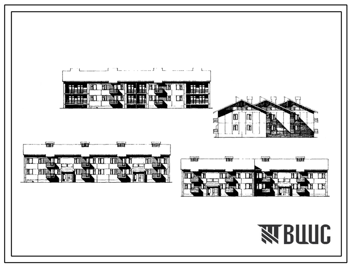 Типовой проект 135-045с Крупнопанельные двухэтажные жилые блок-секции и дом-представитель на 12 квартир