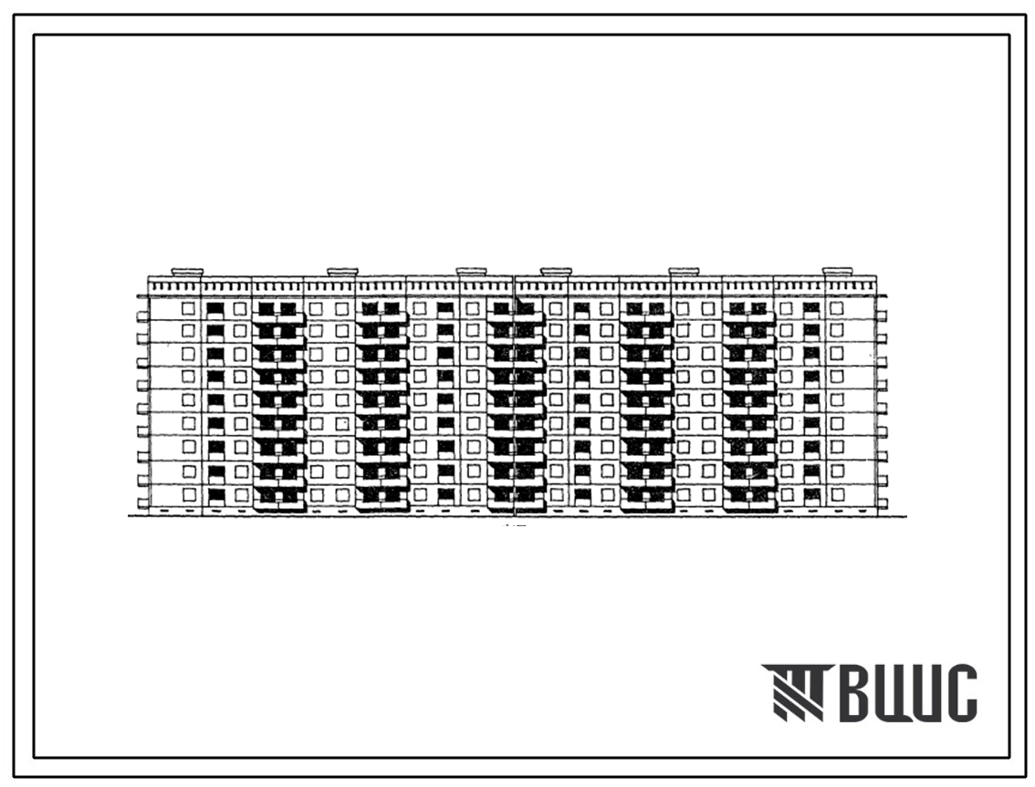 Типовой проект 111-157-7с.13.86 9-ти этажный 6-ти секционный 108 квартирный жилой дом крупнопанельный с квартирами 2Б.3Б.4Б.5Б (для г.Баку)