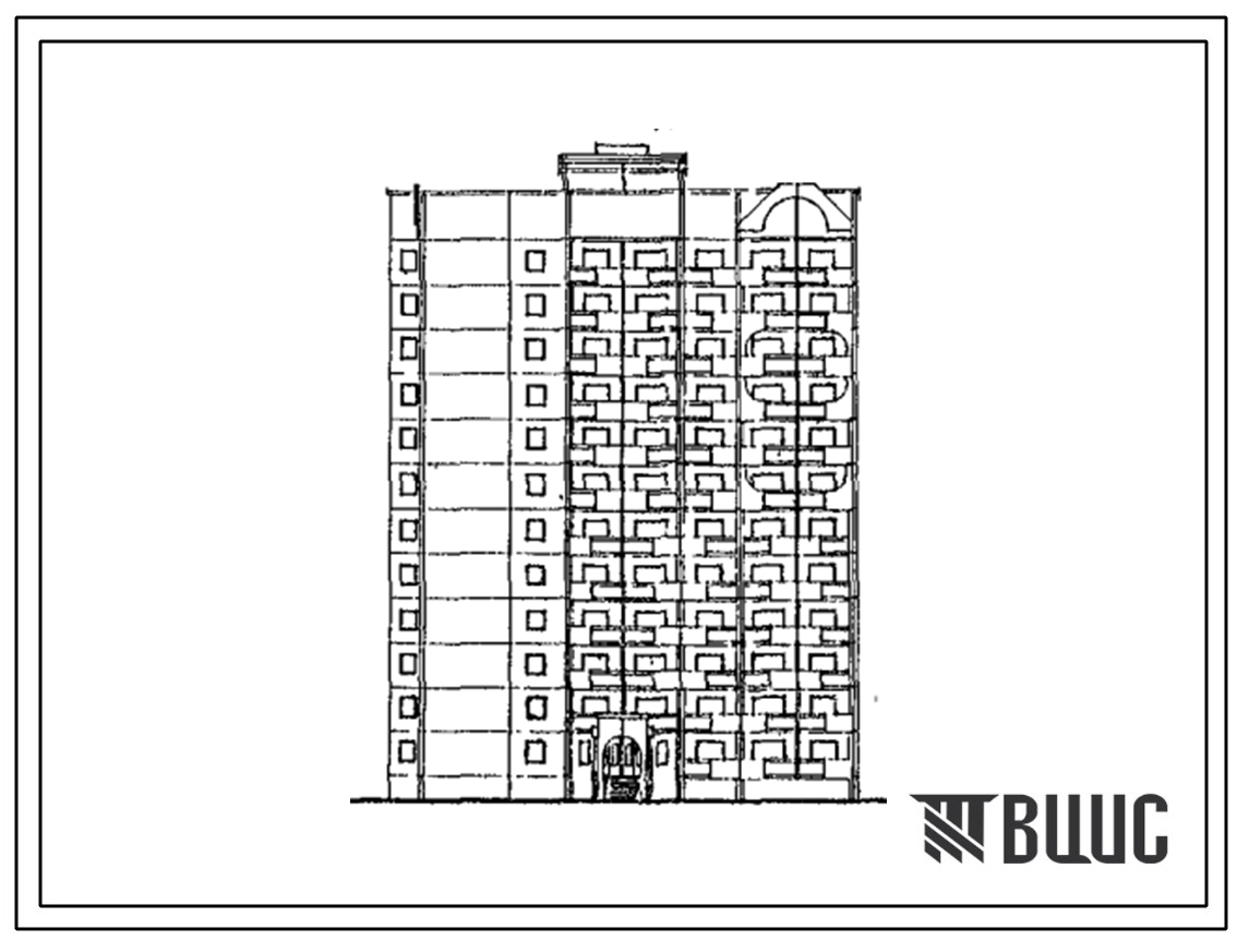 Типовой проект 121-176-8.13.89 12-этажный 59-квартирный жилой дом Т2 (1-2-2-4-4) для строительства в г. Харькове