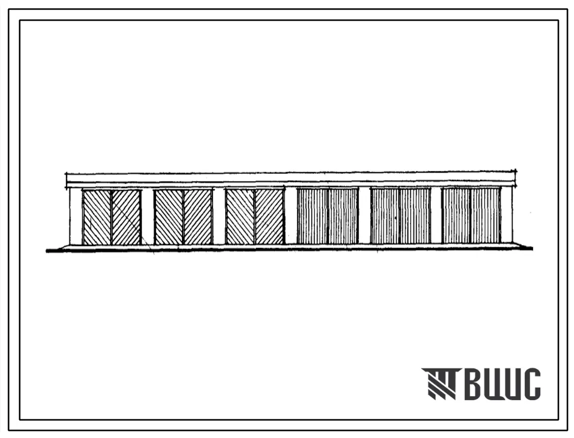 Типовой проект 817-10)68 Сарай на 6 комбайнов.