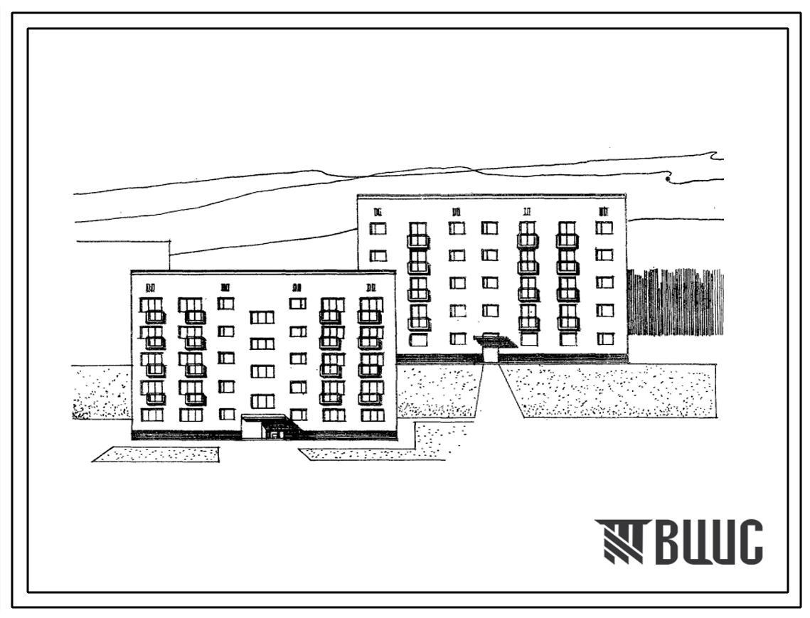 Типовой проект 87-086 Пятиэтажная блок-секция для малосемейных на 30 квартир (однокомнатных 1А-16, однокомнатных 1Б-10, двухкомнатных 2А-4). Для строительства во 2 климатических районов.