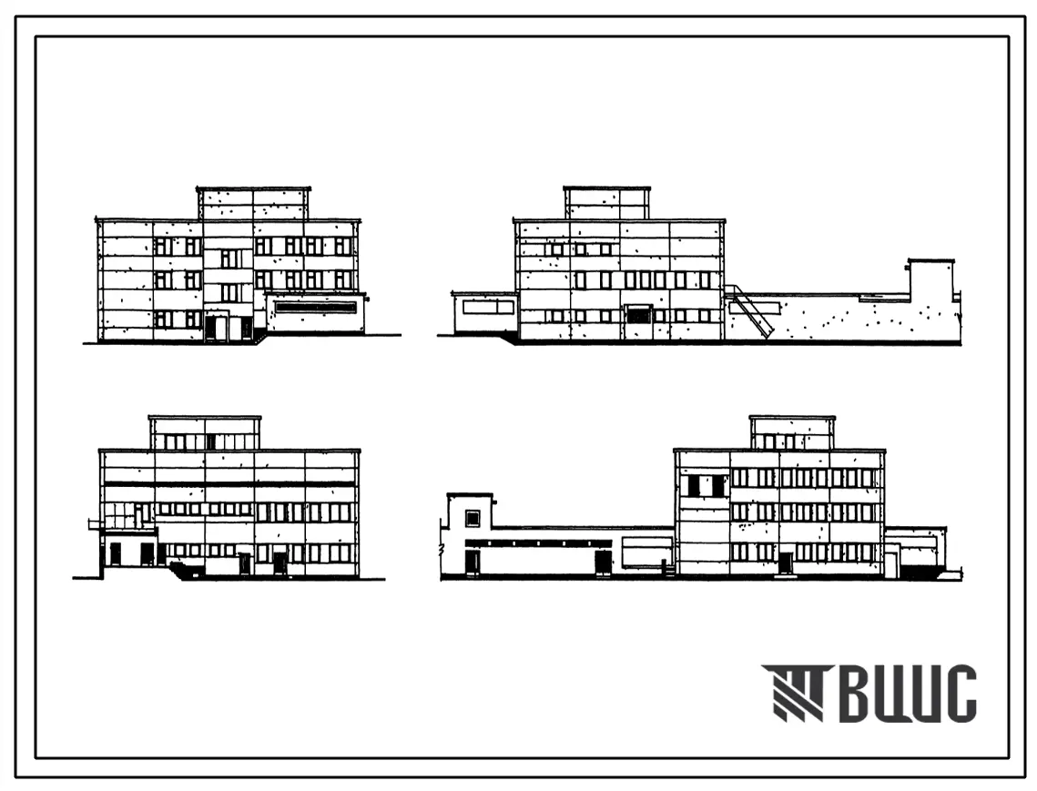 Типовой проект 252-9-107.85 Блок обеспечения онкологического диспансера со стационаром на 240 коек. Конструкции по серии 1.020-1/83. Стены из легкобетонных панелей.
