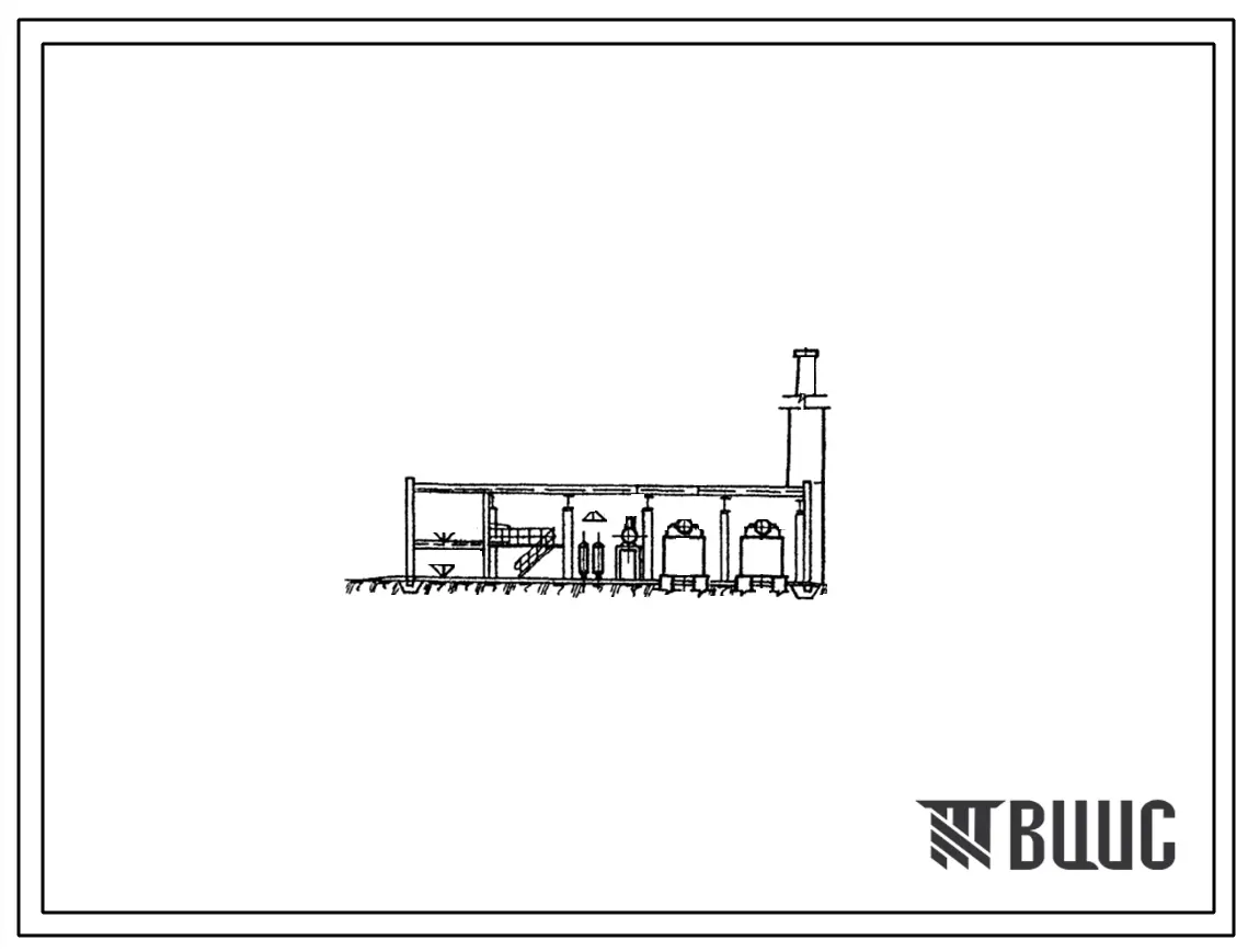 Типовой проект 903-1-51 Котельная с двумя котлами ДКВР-4-13 (закрытого типа). Топливо мазут. Теплоноситель вода и пар.