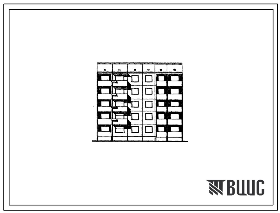 Типовой проект 94-07/1 Блок-секция 5-этажная 15-квартирная рядовая левая, с торцевыми окончаниями 2Б-3А-3Б