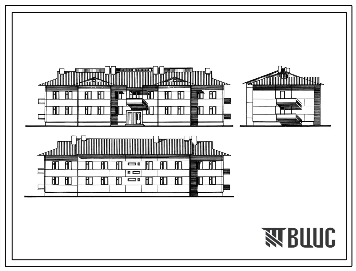 Типовой проект 161-26-93.85 Двухэтажное общежитие на 50 человек для рабочих и служащих