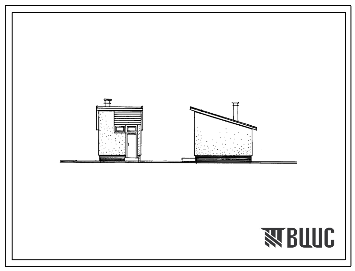Типовой проект 193-000-717м.87 Хозяйственные постройки. Склад для инвентаря и твердого топлива