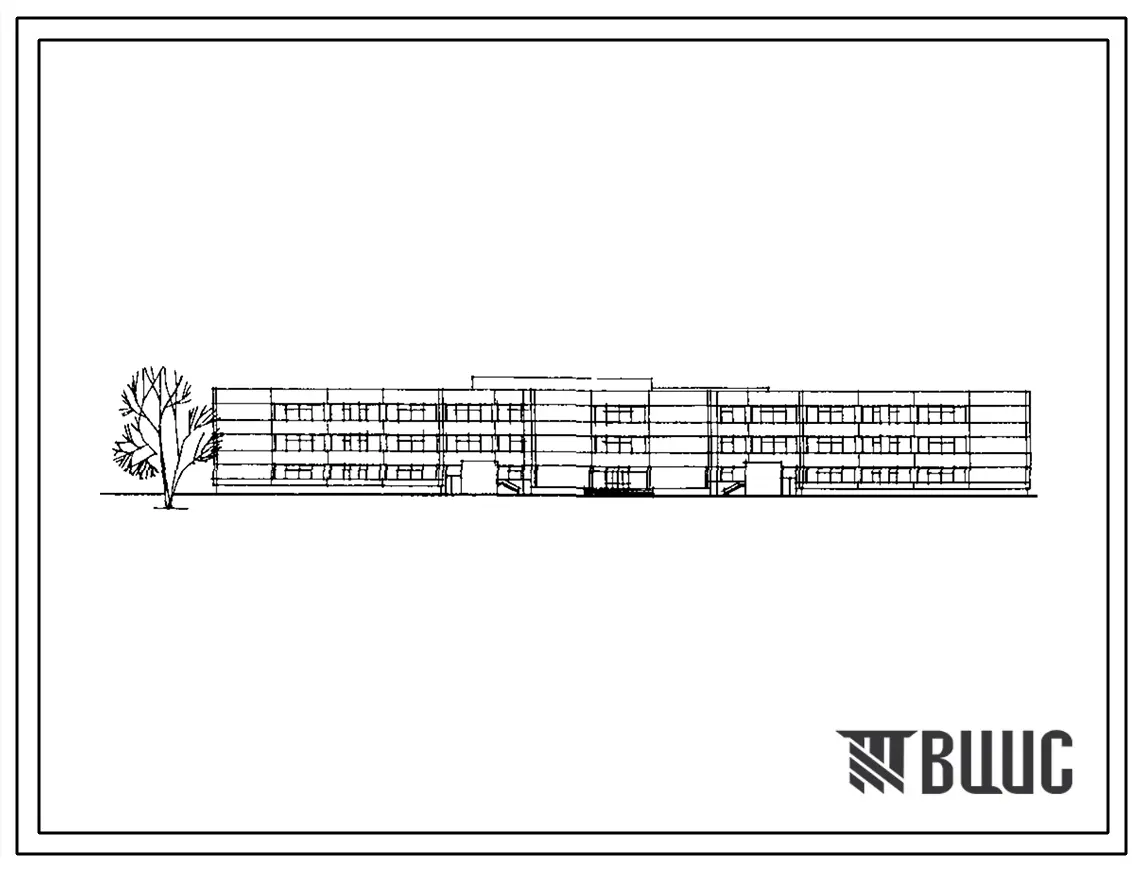 Типовой проект 222-1-457.01.86 Вариант наружных стен из трехслойных стеновых панелей для типового проекта 222-1-457.85 Школа на 44 класса (1668-1728 учащихся) в конструкциях серии 1.020-1/83.