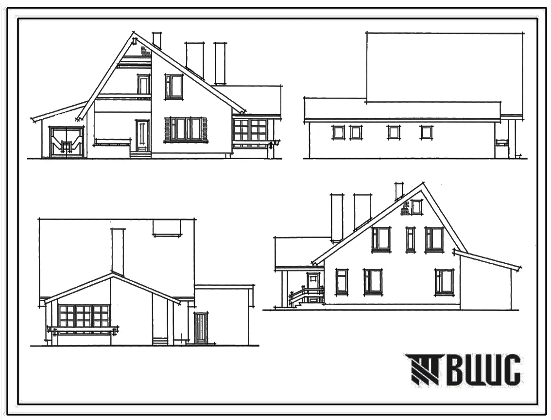 Типовой проект 144-12-237.91 Дом с пятикомнатной квартирой, с пристроенными гаражом и хозпостройкой. Общая площадь квартиры 139 м2