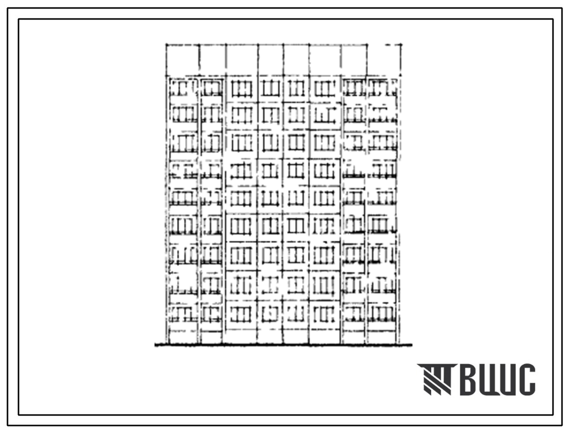 Типовой проект 464Д-0150 Девятиэтажная блок-секция на 36 квартир (двухкомнатных 2Б-18, трехкомнатных 3Б-18). Для строительства во 2В климатическом подрайоне г.Новополоцка