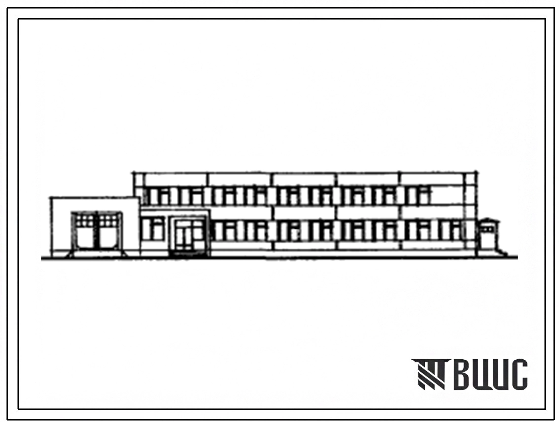 Типовой проект 807-11-10с.83 Административное здание с санпропускником на 90 человек для животноводческих комплексов и ферм. Для строительства в подрайоне сейсмичностью 7, 8 и 9 баллов