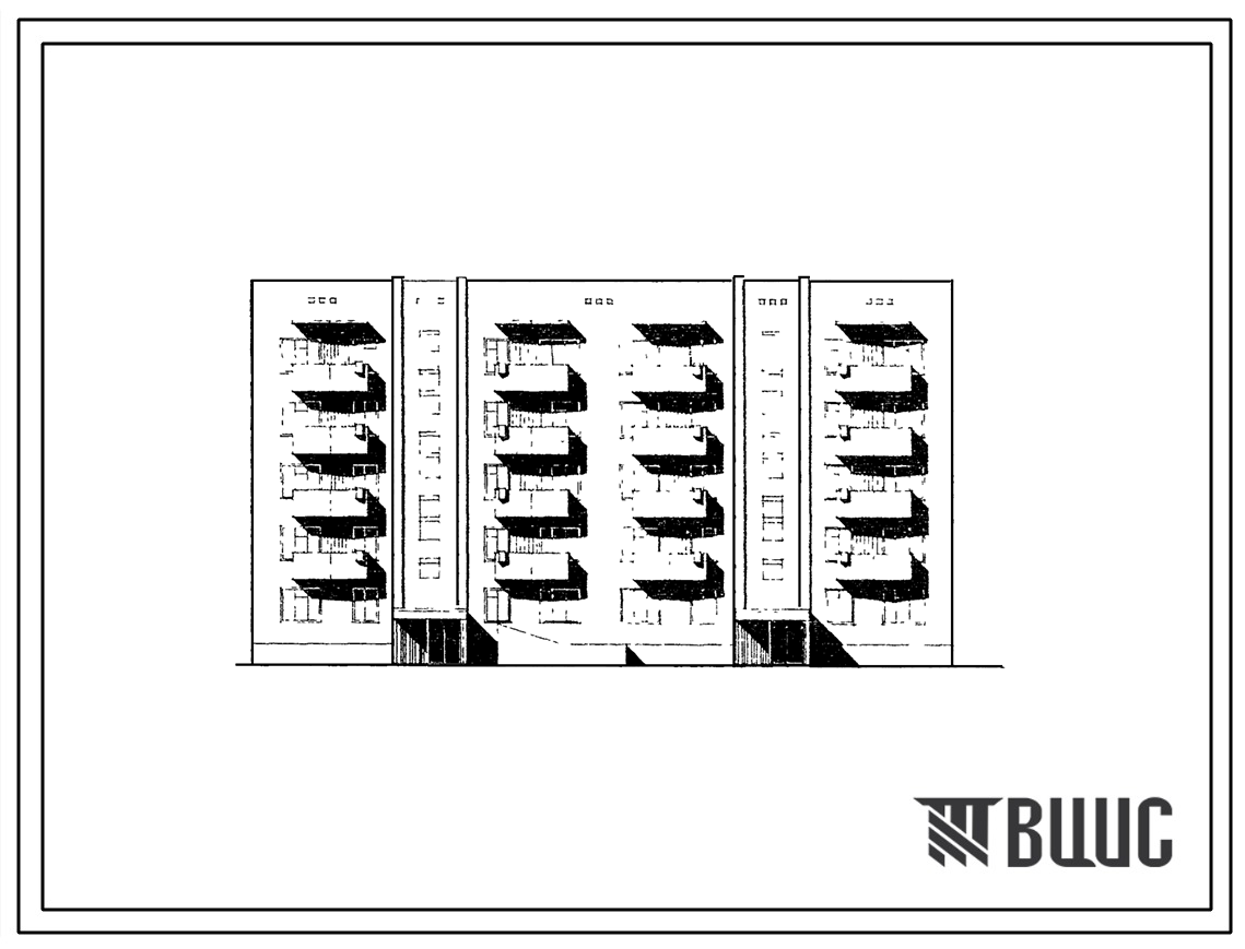 Типовой проект 114-02с/1 Пятиэтажная блок-секция двухсекционная рядовая торцевая на 29 квартир (двухкомнатных 2Б-28, трехкомнатных 3Б-1) со стенами из кирпича. Для строительства в 1В и 1Д климатических подрайонах сейсмичностью 7 баллов
