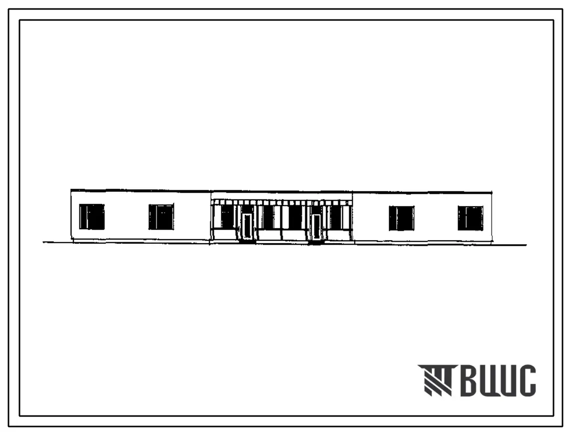 Типовой проект 218-1-0354.86 Детские ясли-сад на 90 мест с увеличением количества мест на летний период до 180. Здание одноэтажное. Стены из монолитного керамзитобетона.