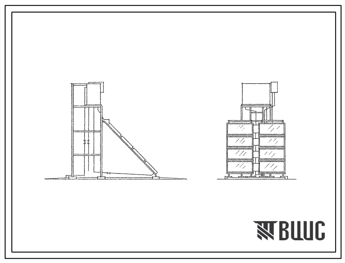 Типовой проект 901-9-12.84 Стационарный гелиогенератор горячей воды производительностью 500 литров в сутки