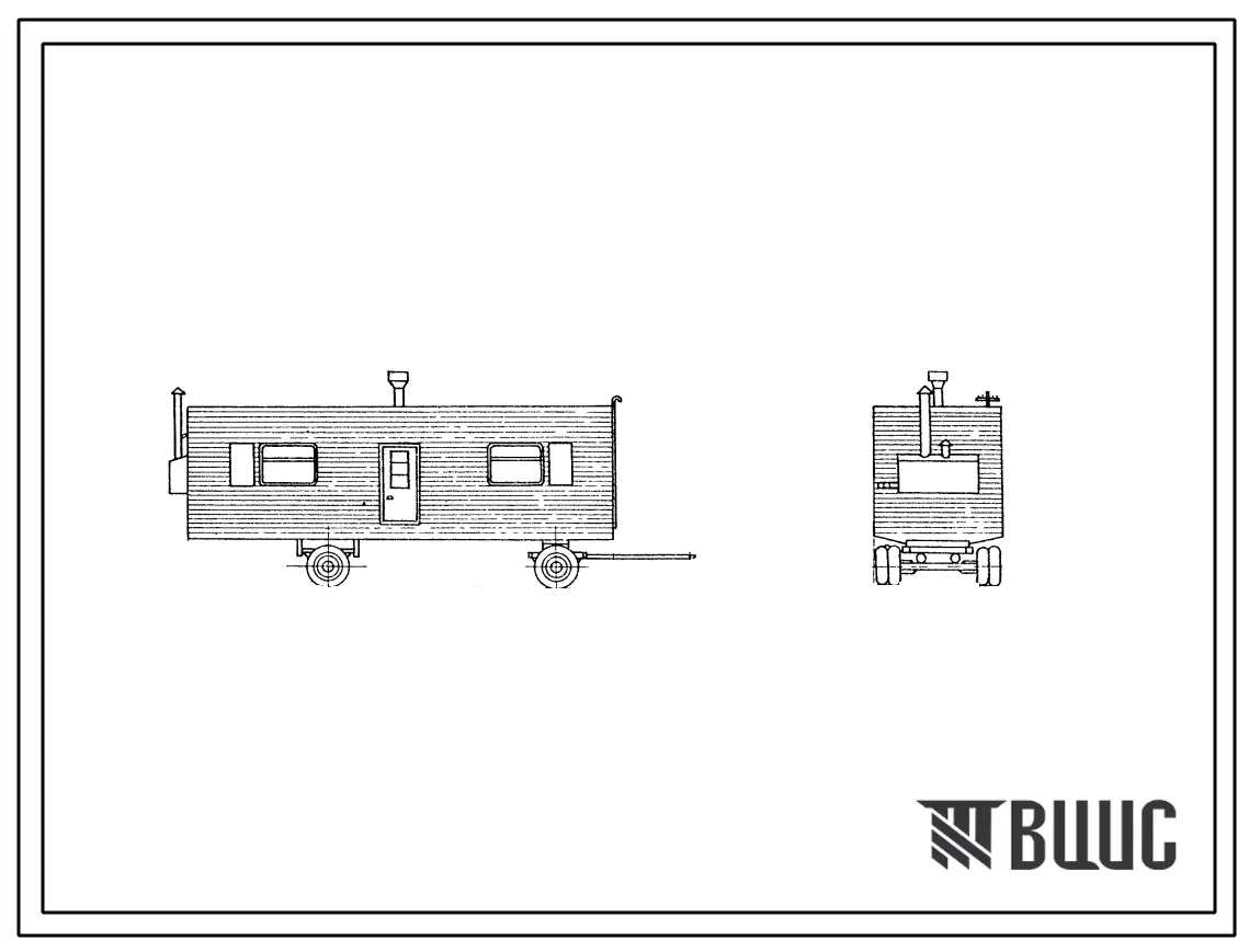 Типовой проект 420-01-4 Временные здания и сооружения передвижного типа (решенные в металле), размещаемые в УТС серии 420-01. Ателье бытового обслуживания на два рабочих места (парикмахерская и сапожная).