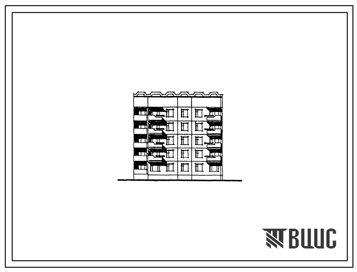 Типовой проект 135-0223.83 Блок-секция 5-этажная 20-квартирная торцевая правая с рядовым окончанием 1Б-1Б-2Б-3Б. Для строительства в 1В климатическом подрайоне, 2 и 3 климатических районах.