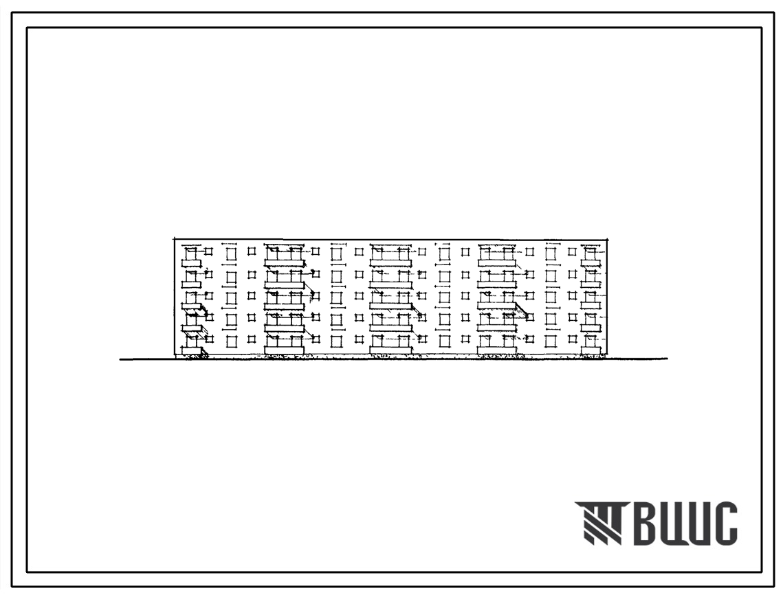 Типовой проект 114-98-13с 5-этажный 4-секционный дом на 40 квартир (двухкомнатных 2Б-20, трехкомнатных 3А-20) для строительства в районах с сейсмичностью 8 баллов.