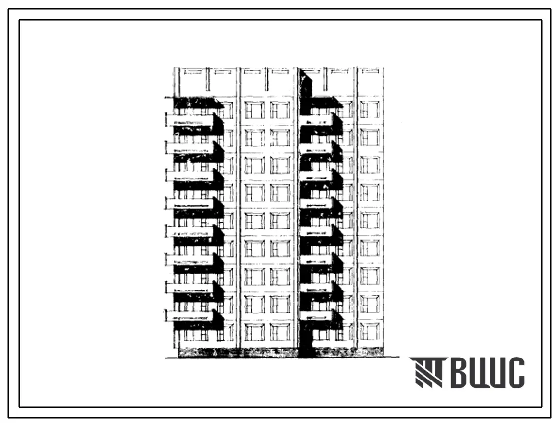 Типовой проект 135-0116/1 Блок-секция девятиэтажная 36-квартирная торцовая левая (однокомнатных 1Б — 9, двухкомнатных 2А — 1, 2Б — 9, трехкомнатных 3А — 9, 3Б — 8). Для строительства в Iвклиматическом подрайоне, в северных районах Тюменской области.