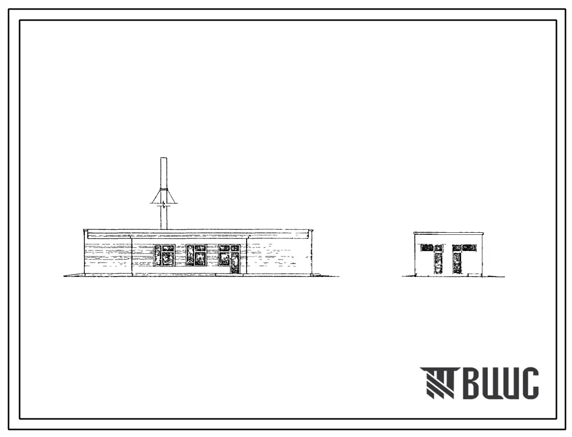 Типовой проект 224-9-8 Хозяйственная постройка для школ на 320, 480 и 640 учащихся.