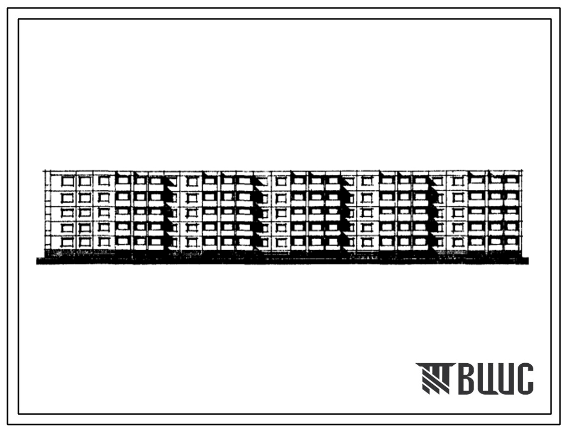 Типовой проект 1-464ЛИ-А16Л Пятиэтажный пятисекционный дом на 75 квартир (однокомнатных – 15, двухкомнатных – 35, трехкомнатных – 20, четырехкомнатных 5). Секционный дом для строительства во 2В климатическом подрайоне Литовской ССР