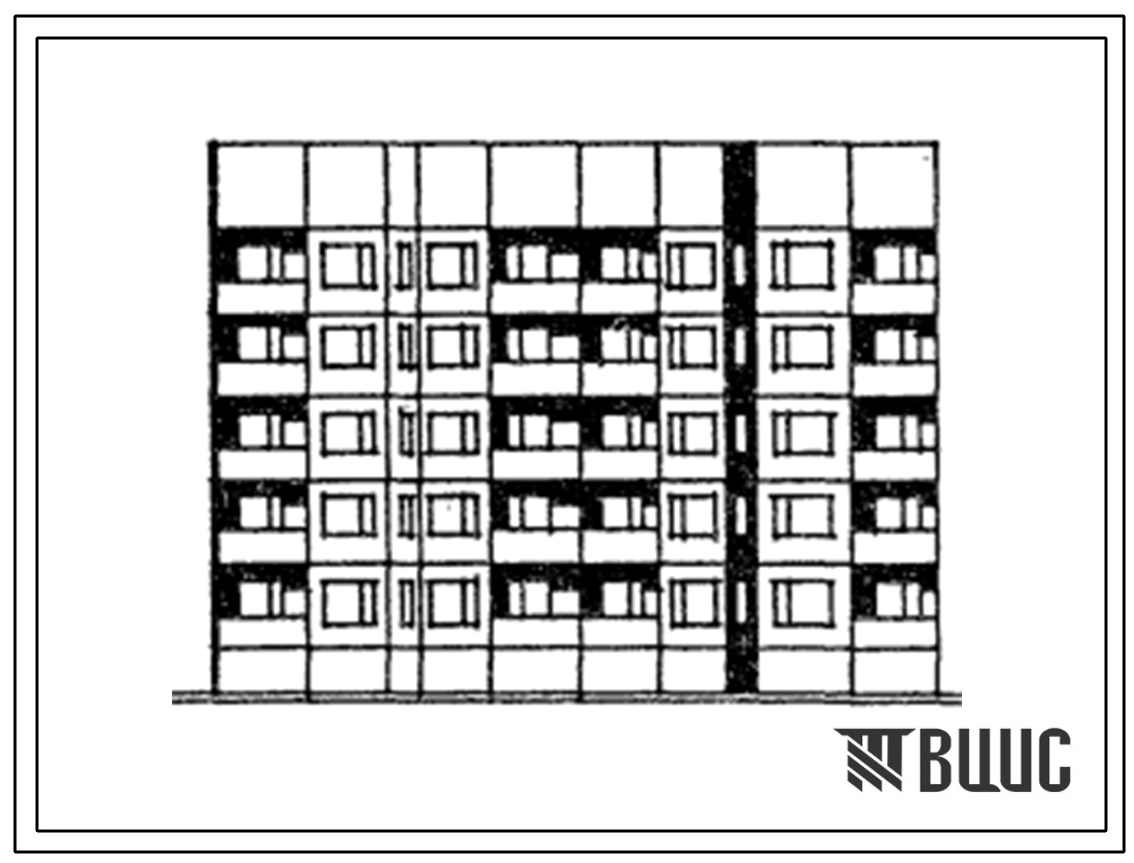Типовой проект 112-047.13.86 Блок-секция 5-этажная 20-квартирная торцевая левая 1Б.2Б.3Б.4Б (для строительства в городе Нижневартовске)