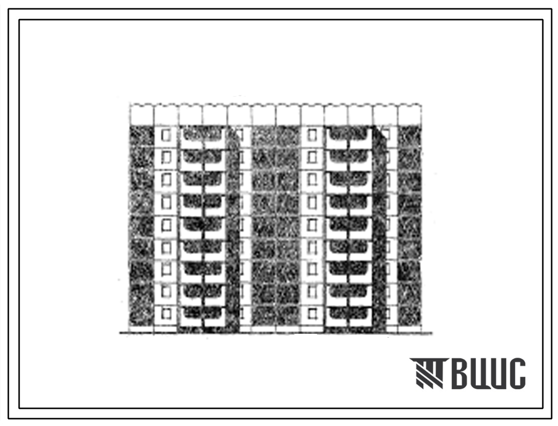 Типовой проект 105-029с Девятиэтажная блок-секция рядовая, торцевая левая, рядовая на 54 квартиры (однокомнатных 1Б-18, трехкомнатных 3Б-36). Вариант с шагом поперечных стен 3,6 м. Для строительства в районах сейсмичностью 8 баллов