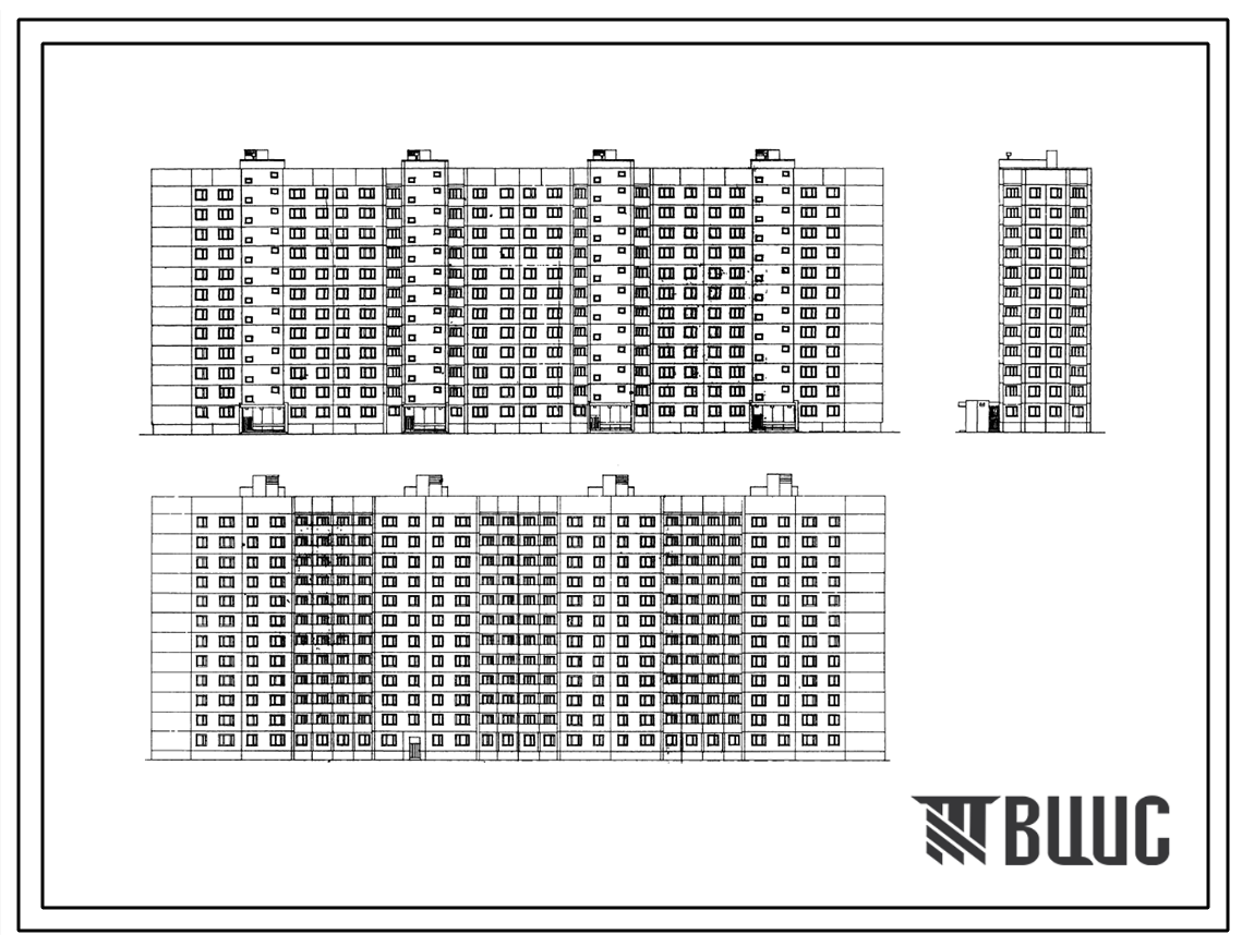 Типовой проект П31/12  12-ти этажный 190-квартирный панельный жилой дом состоящего из 2-х блок-секций П30-1/12 и П30-6/12 для строительства в г. Москве