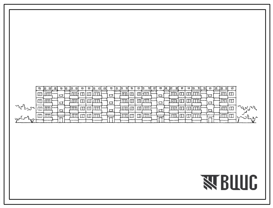 Типовой проект 111-76-29П Крупнопанельный четырехсекционный четырехэтажный дом на 32 квартиры (четырехкомнатных 4А-17, пятикомнатных 5А-15). Для строительства в 4А и 4Г климатических подрайонах на грунтах 2 типа просадочности.
