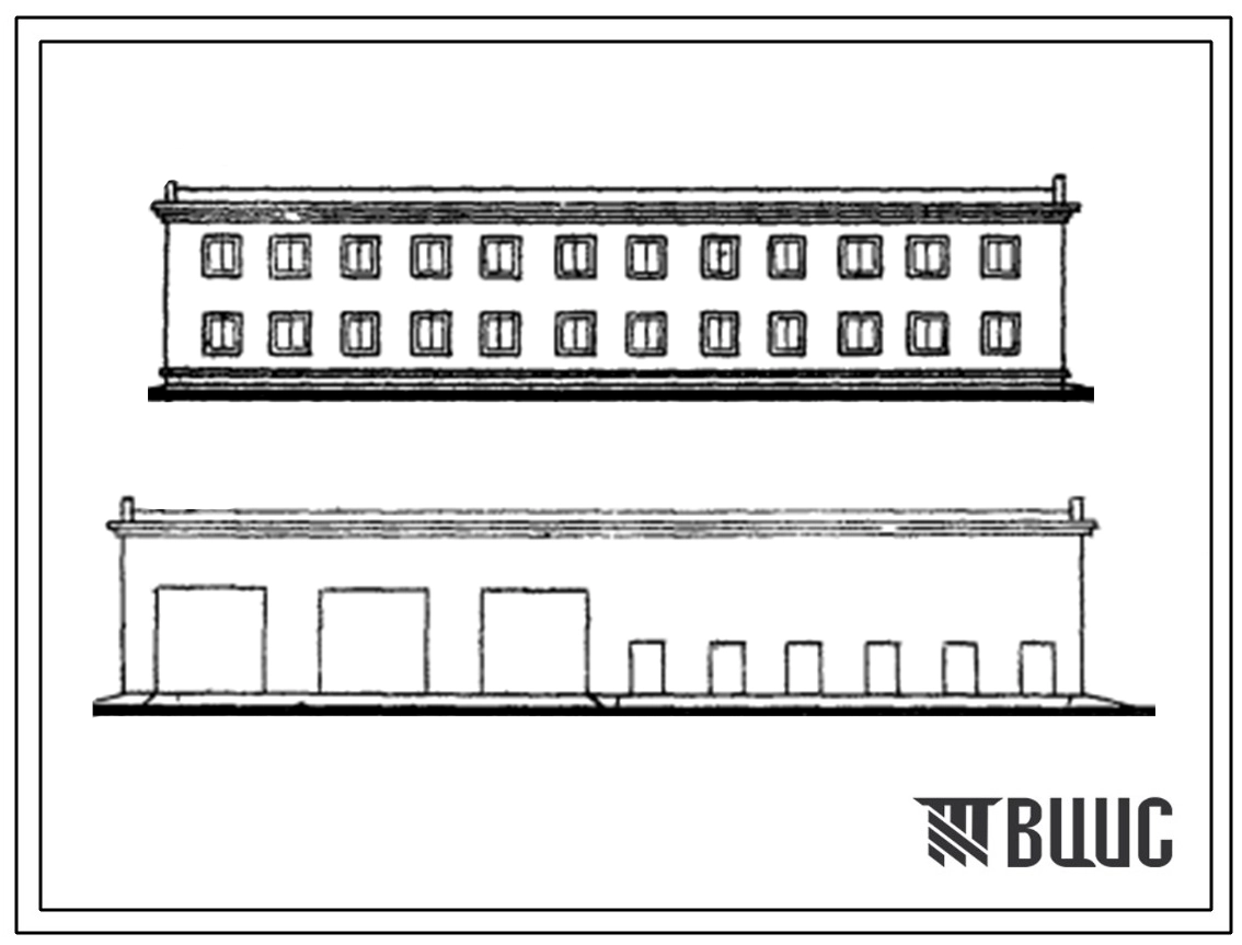 Типовой проект 416-7-20/70 Ремонтно-производственная база электросетей с объемом от 6 до 10 тыс. условных единиц. Стены из кирпича.