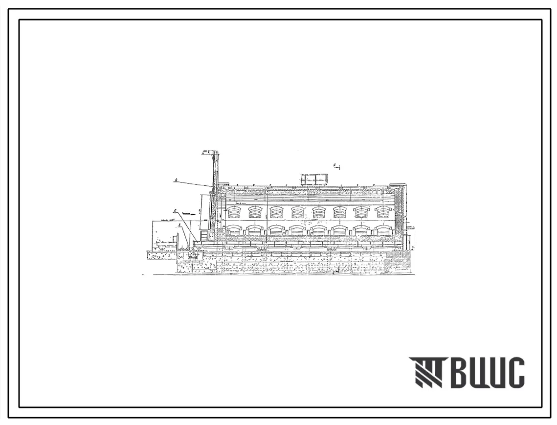 Проект 58026 Печь термическая с выкатным подом размерами 4х16 м, на газе и мазуте (левая)
