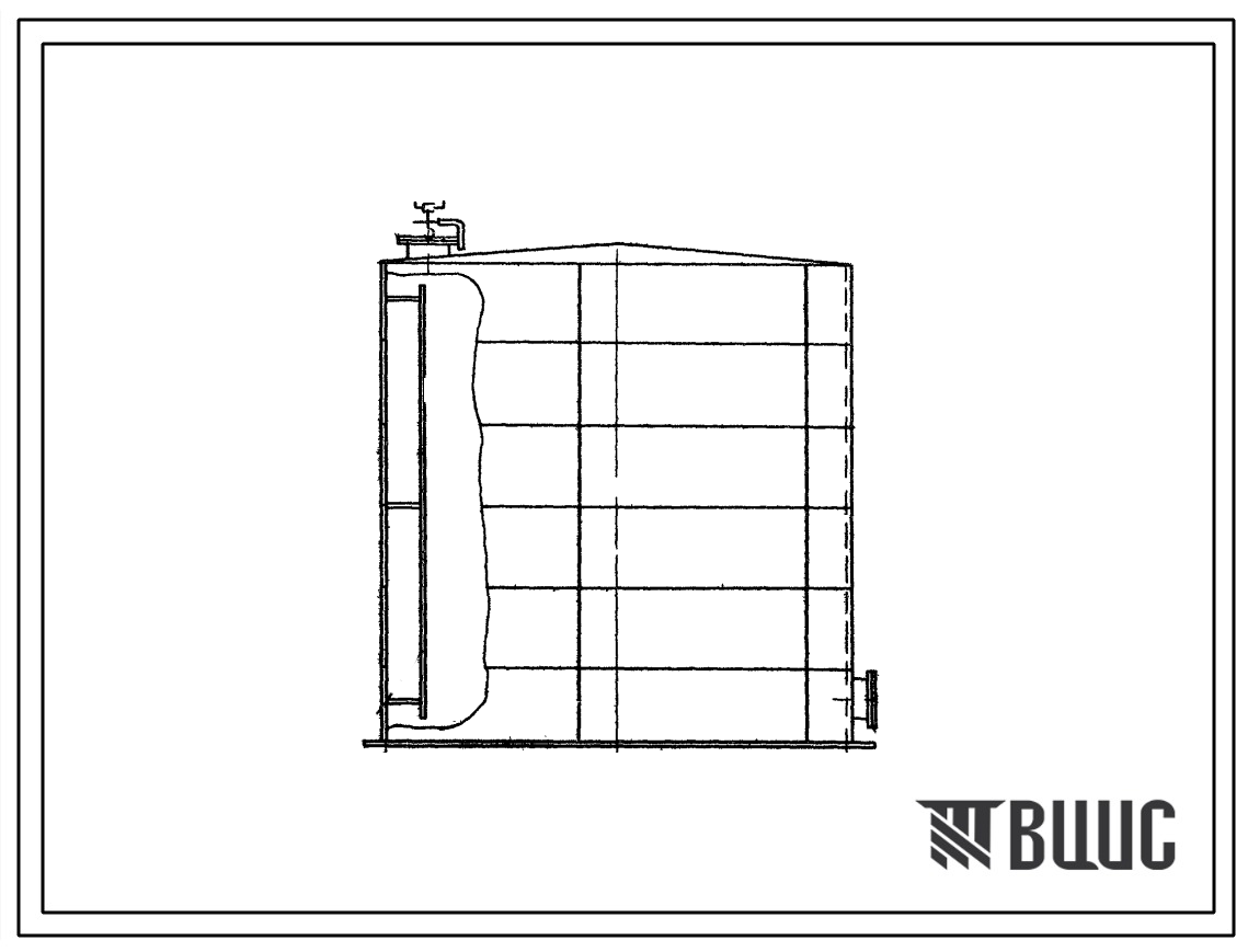 Типовой проект 705-4-70 Стальной вертикальный резервуар для неагрессивных химических продуктов емкостью 500 м?.