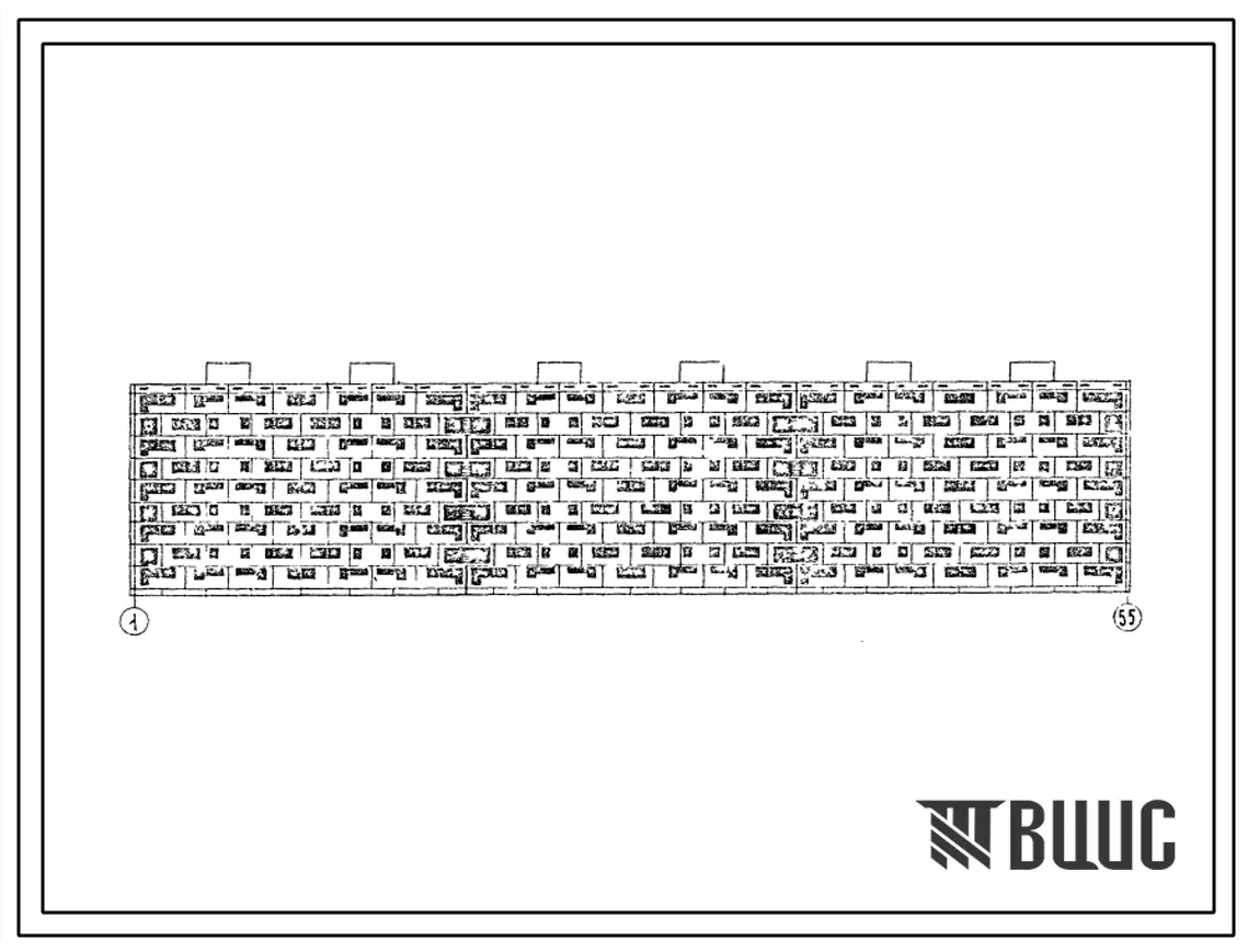 Типовой проект 1605АМ-06/9М Шестисекционный дом на 212 квартир (однокомнатных 53, двухкомнатных 101, трехкомнатных 58) меридиональной ориентации.