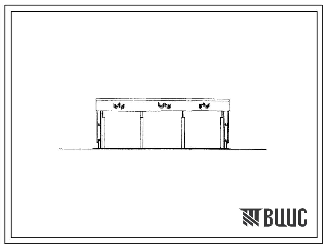 Типовой проект 709-175 Навес для торфобрикетов (для топливного склада)