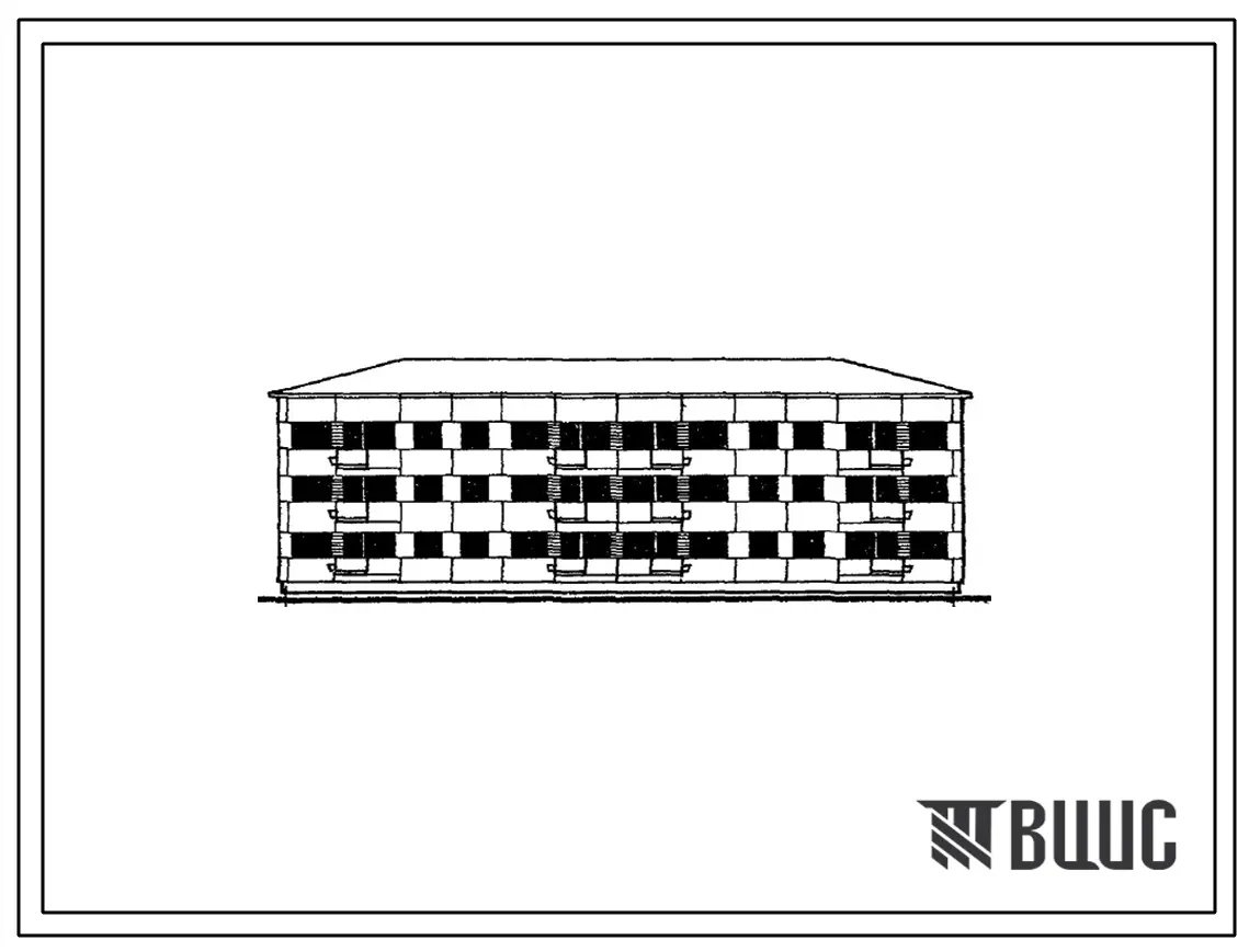Типовой проект 1-439Я-8 Трехэтажный дом на 24 квартиры со стенами из панелей автоклавного ячеистого бетона