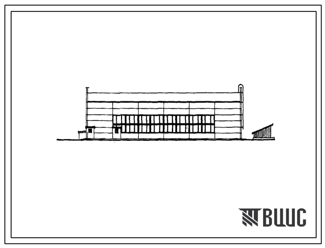 Типовой проект А-2,3-1400-76/19 Склад материалов, (убежище на 1400 человек, размеры убежища 36м на 24м, режимы вентиляции 1,2).
