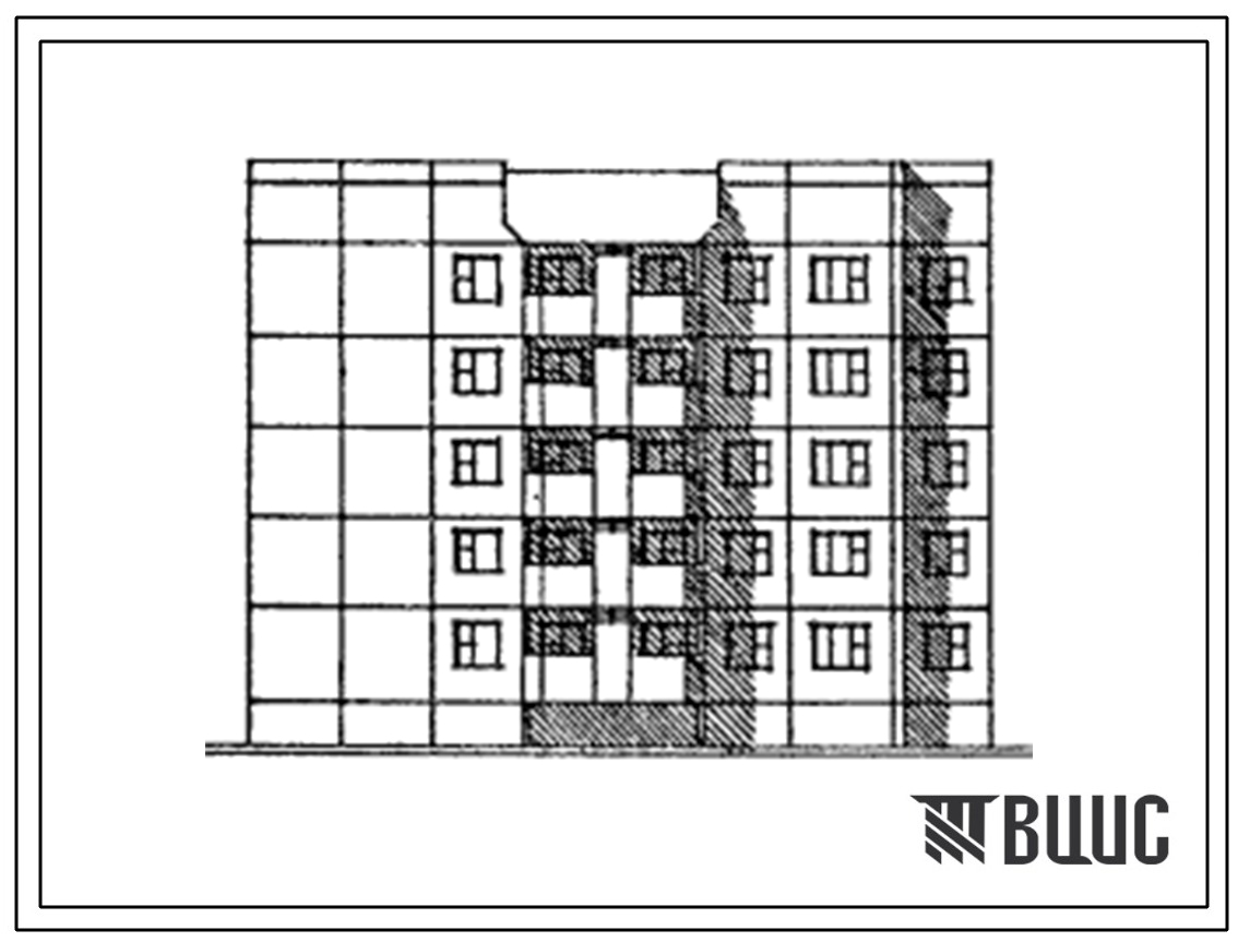 Типовой проект 112-034.86 Крупнопанельные жилые дома. Блок-секция 5-этажная 20-квартирная торцевая левая 1Б.2Б.3Б.4Б