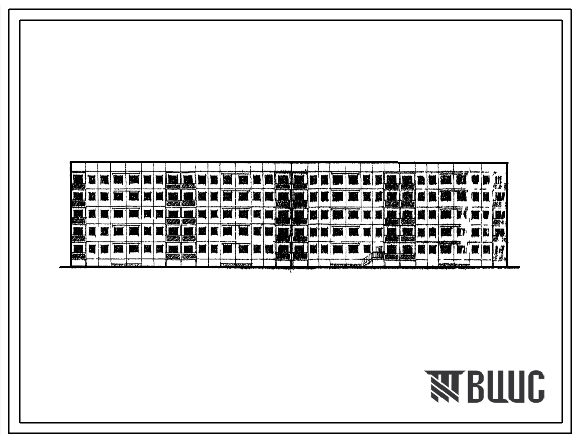Типовой проект 111-105-5С Пятиэтажный восьмисекционный крупнопанельный жилой дом на 79 квартир (двухкомнатных 2Б-38, трехкомнатных 3Б-41). Для строительства в 3 климатическом районе Киргизской ССР сейсмичностью 8-9 баллов.