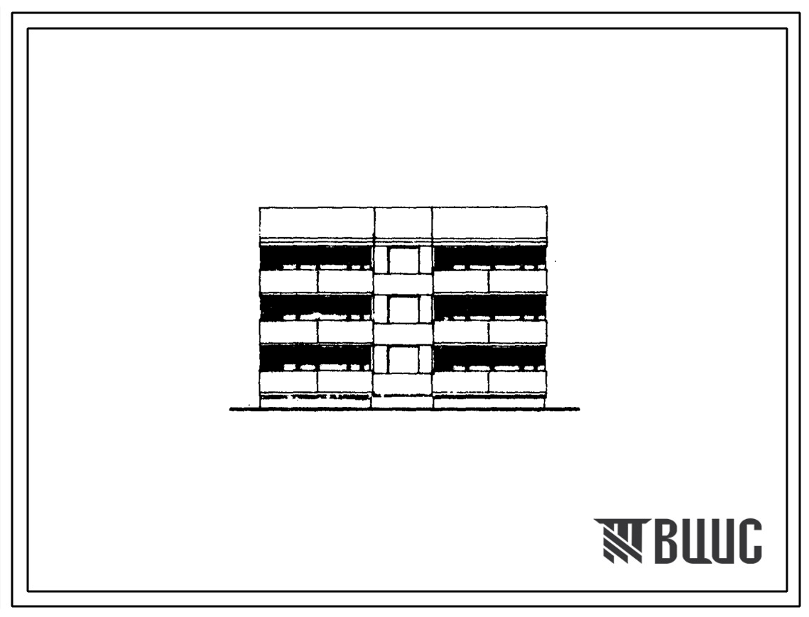 Типовой проект 104-036/1 Трехэтажная блок-секция рядовая на 9 квартир (однокомнатных 1А-3, двухкомнатных 2Б-3, трехкомнатных 3Б-3). Для строительства во 2Б и 2В климатических подрайонах Латвийской ССР