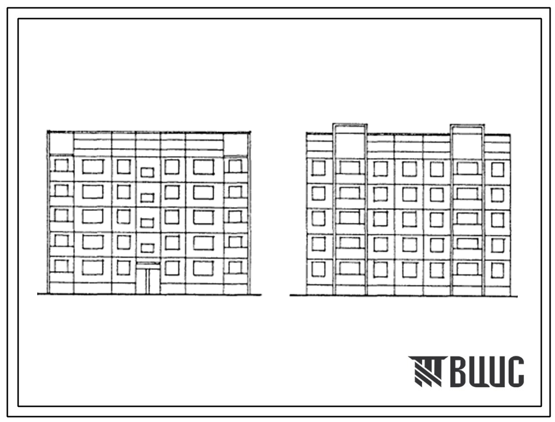Типовой проект 90-0233.13.88 Пятиэтажная блок-секция рядовая на 20 квартир. Для Орловской области