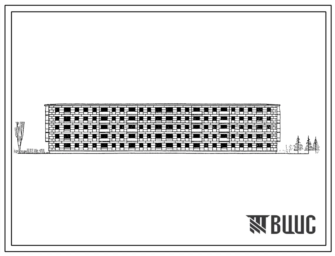 Типовой проект 1-434С-23 Пятиэтажный жилой дом на 70 квартир.
