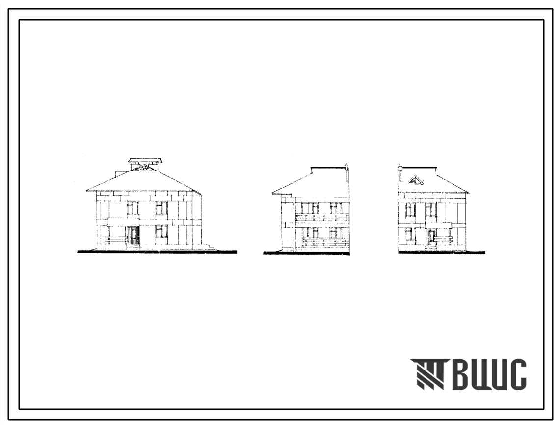 Типовой проект 17-042/1 Блок-секция торцовая правая на 2 квартиры (двухкомнатных 2Б-1, трёхкомнатных 3А-1)