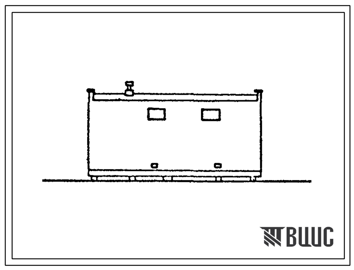 Типовой проект 89450-70 (51-08-ББ) Уборная на 12 очков с отапливаемым и холодным подпольями из бетонных блоков