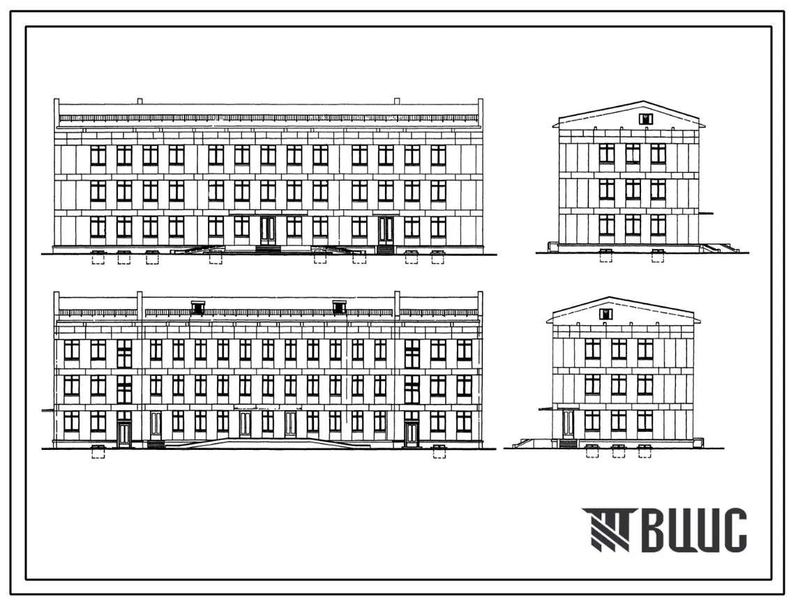 Типовой проект VII-42 Детская районная поликлиника на 15 врачебных участков.