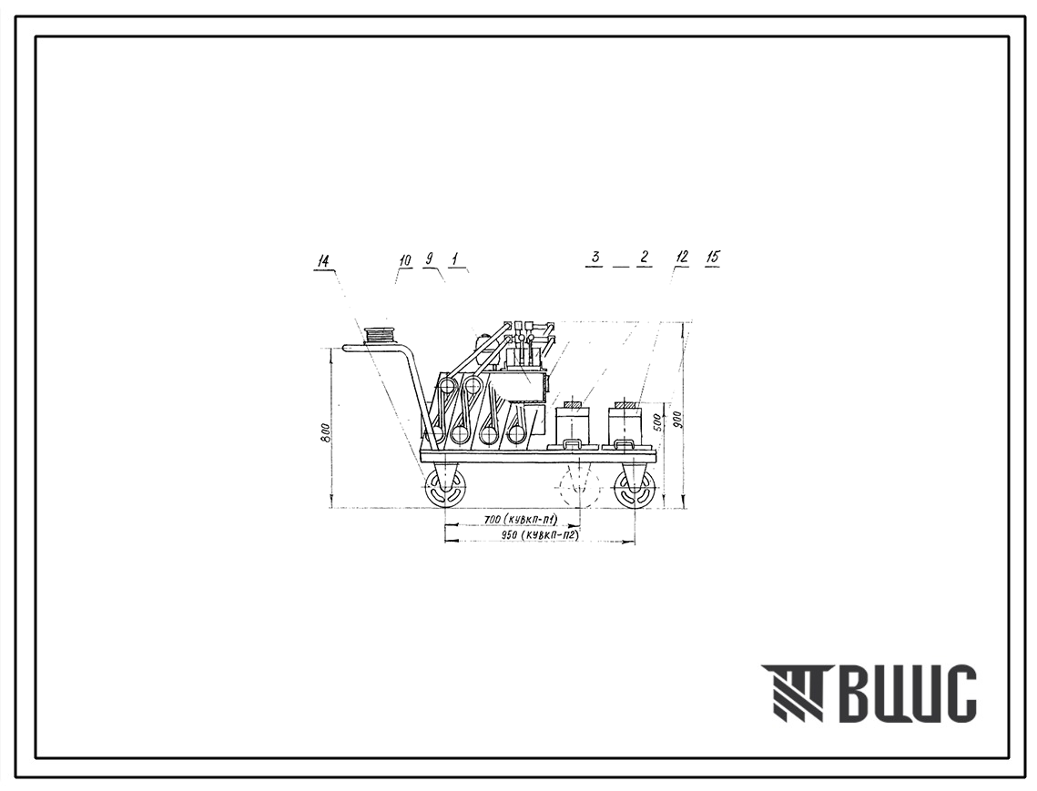 Шифр ТУ 4145-083-00221244-2003 Комплекты устройств вывешивания колесных пар локомотивов типа КУВКП