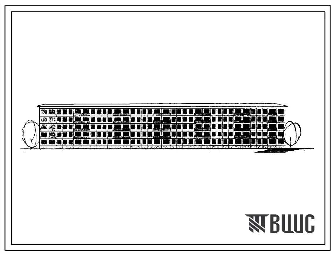 Типовой проект 1-464Д-96 Пятиэтажный жилой дом на 120 квартир со стенами из панелей для кооперативного строительства (однокомнатных 40, двухкомнатных 60, трехкомнатных 20). Для строительства в районах с расчетной наружной температурой 40?С.
