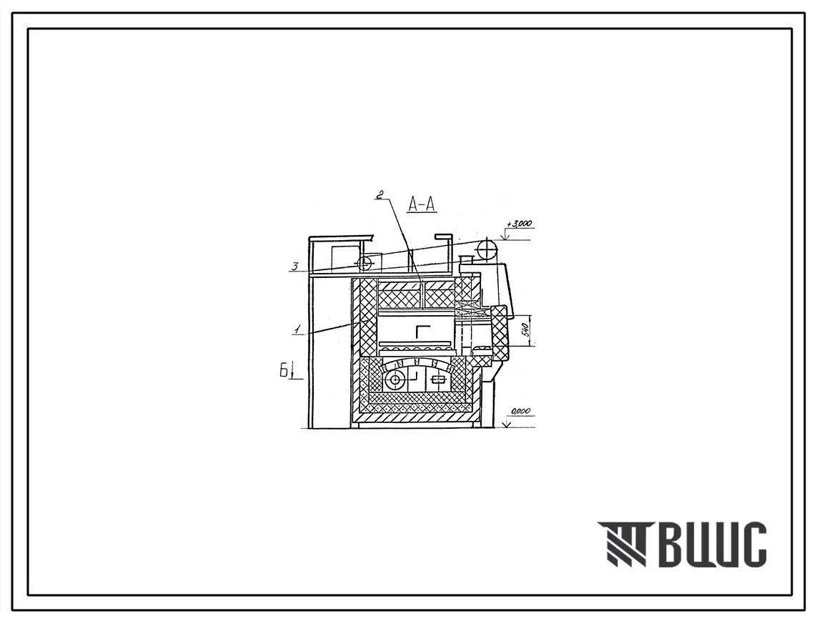 Проект РП10665.02 Печь термическая камерная размерами пода 0,58х1,044 м, на газе низкого давления с отводом дыма под зонт